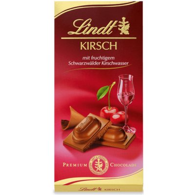 Lindt Mléčná čokoláda s třešňovou náplní, 100 g – Zboží Mobilmania