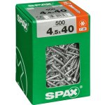 Spax Wirox Univerzální vrut T-Star plus, ø 4,5 × 40 mm, TX20, zápustná hlava, 500 ks 4191010450406 – Hledejceny.cz