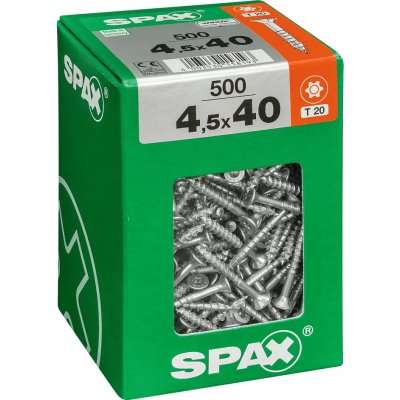 Spax Wirox Univerzální vrut T-Star plus, ø 4,5 × 40 mm, TX20, zápustná hlava, 500 ks 4191010450406 – Hledejceny.cz