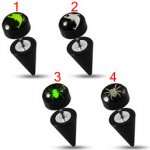 Piercingate Falešný piercing do ucha UV pavouk a delfín PFA00310 1 – Zboží Dáma