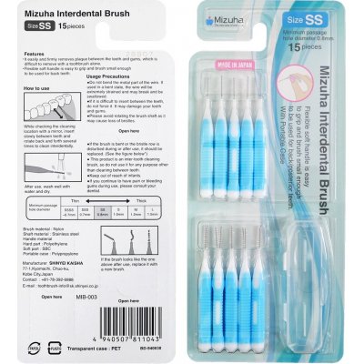 Mizuha SS mezizubní kartáčky 0,8 mm 15 ks – Zboží Dáma