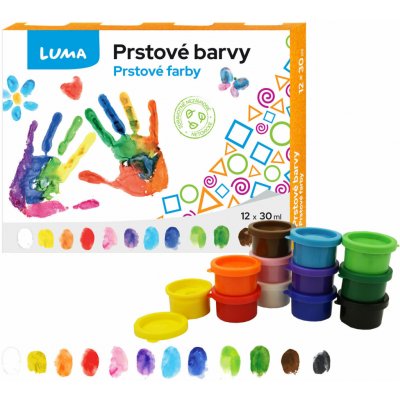 Barvy prstové LUMA 12 barev 30ml – Hledejceny.cz