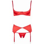 Lace set red Cottelli Collection Lingerie – Zboží Mobilmania