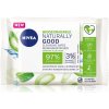 Odličovací přípravek Nivea Naturally Good čistící pleťové ubrousky 25 ks