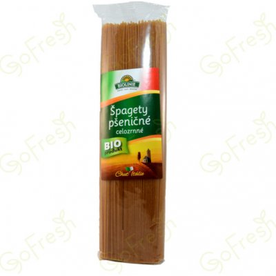 Biolinie Celozrnné bio špagety pšeničné 0,5 kg – Zboží Mobilmania