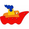 Dřevěná hračka Fauna vkládací puzzle z masivu vkládačka Malá loďka