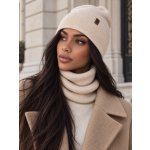 Fashionweek Dámský viskózový komplet čepice + nákrčník S3121 Béžový – Hledejceny.cz
