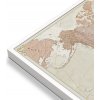 Nástěnné mapy Maps International Svět - nástěnná mapa Antique 136 x 84 cm Varianta: mapa v hliníkovém rámu, Provedení: bílý rám