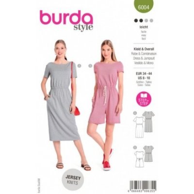 Střih Burda na dámské šaty a overal číslo 6004 – Zboží Mobilmania