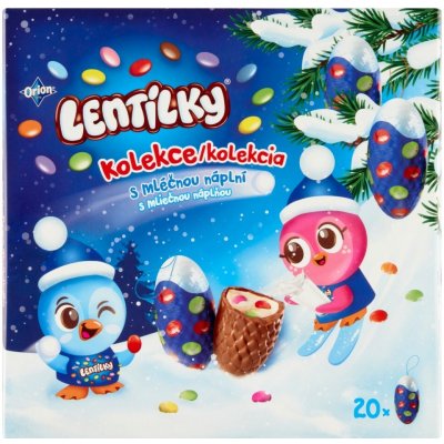 Orion Lentilky Vánoční kolekce s mléčnou náplní 350 g – Zboží Dáma