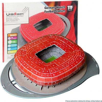 HABARRI Fotbalový stadion 3D puzzle Bayern Mnichov FC - "Allianz Arena", 150 ks – Zboží Mobilmania