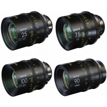 DZO Optics DZOFilm Vespid 4-Lens Kit (25, 75, 100 mm T2.1 + Macro 90mm T2.8) EF Mount
