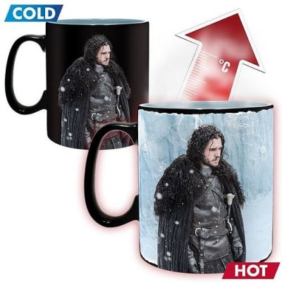 CurePink Hrnek Game of Thrones Winter is here měnící se 460 ml