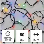 EMOS D5AM02 80 LED cherry řetěz kuličky 8 m venkovní i vnitřní multicolor časovač – Zboží Mobilmania