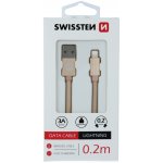 Swissten Textile USB/LIGHTNING 0,2 m – Zbozi.Blesk.cz