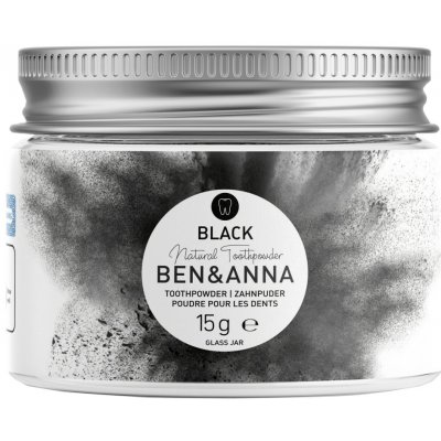 Ben & Anna Zubní prášek pro bělení zubů s aktivním uhlím 15 g – Zboží Dáma