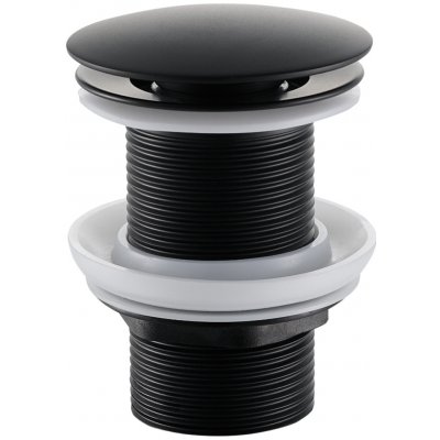 Cerano Umyvadlová výpusť, 5/4“ click-clack bez přepadu, černá matná, CER-CC-B – Zboží Dáma