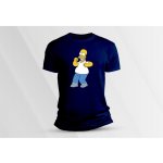 Sandratex dětské bavlněné tričko Homer Simpson. Námořnická modrá