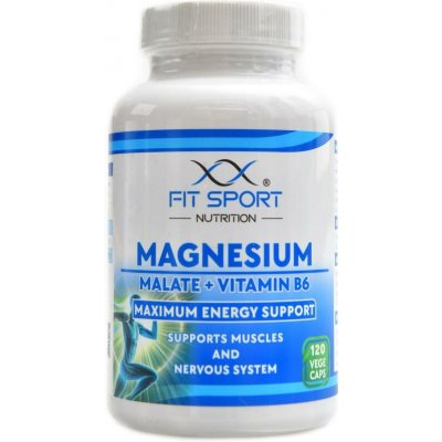 FitSport Nutrition Magnesium Malate + Vitamin B6 120 vege kapslí – Hledejceny.cz