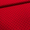 Metráž Bavlněné plátno Valerie VA001/01 černý puntík na červené, š.160cm (látka v metráži)