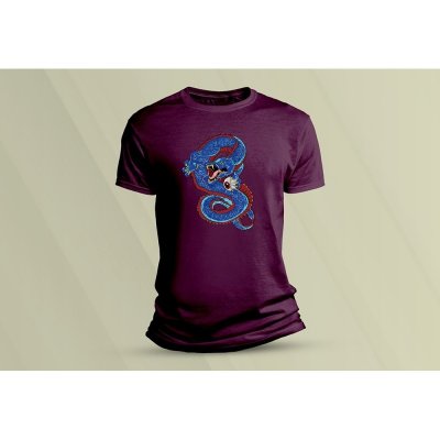 Sandratex dětské bavlněné tričko Čínský drak 2. vínová