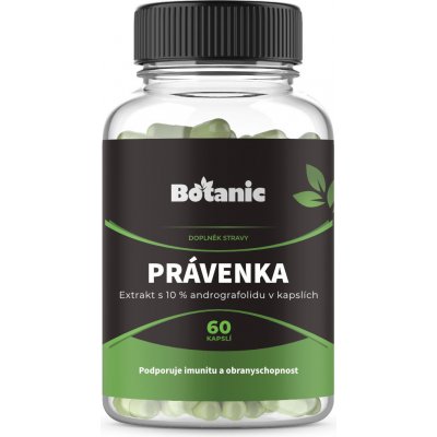 Botanic Právenka latnatá extrakt s 10% Andrographolide 60 kapslí