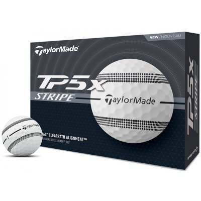 TaylorMade TP5x Stripe bílé 12 ks – Zboží Mobilmania