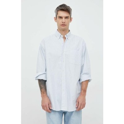Polo Ralph Lauren bavlněné tričko relaxed s límečkem button-down bílá