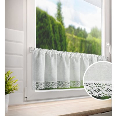 Dekorační krátká vitrážová záclona do kuchyně MATYLDA 150x30 cm MyBestHome – Hledejceny.cz
