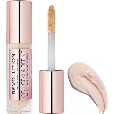 Make-up Revolution Conceal & Define Tekutý korektor C4 3,4 ml
