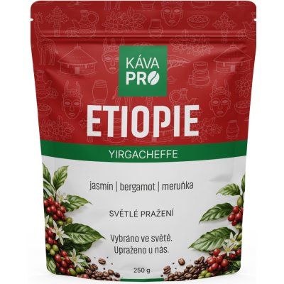 KávaPRO Etiopie Yirgacheffe zrnková 250 g – Hledejceny.cz