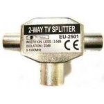 TV Rozbočovač, Anténní, Koax 2x M-Koax (9,5mm) F, 0, stříbrná, kovový – Hledejceny.cz