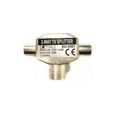 TV Rozbočovač, Anténní, Koax 2x M-Koax (9,5mm) F, 0, stříbrná, kovový – Hledejceny.cz
