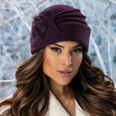 Krumlovanka dámská zimní čepice Woolmark fialová W-0153/2040 – Hledejceny.cz