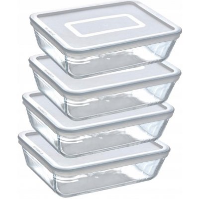 Pyrex Dóza skleněná 4 ks 4 x 1,5 l – Hledejceny.cz