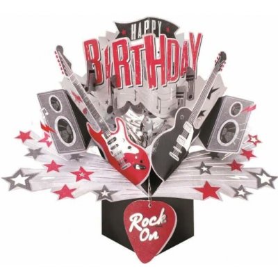 Narozeninové 3D přání Pop Up rock – Zboží Dáma