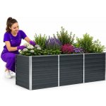 Greatstore Vyvýšený záhon antracitový 240 x 80 x 77 cm pozinkovaná ocel – Sleviste.cz