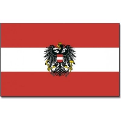 Vlajka Rakousko se znakem 30 x 45 cm na tyčce – Zbozi.Blesk.cz