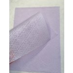 Morušový krajkový ruční papír - lila krajka Velikost: 23x32 cm