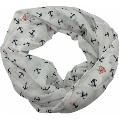 Fashion dámský kruhový šátek bílé barvy 03 bílá – Zboží Dáma