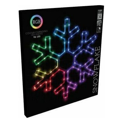 RGB Vánoční LED dekorace Colouring snowflake 90 LED 50 x 43 cm – Hledejceny.cz