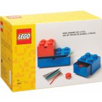 LEGO® stolní box se zásuvkou Multi-Pack 3ks modrá/červená LEGO43250800 – Zboží Dáma