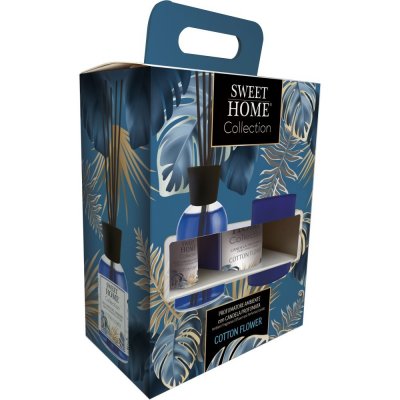 Sweet Home Collection Cotton Flower difuzér 100 ml + svíčka 110 g – Hledejceny.cz