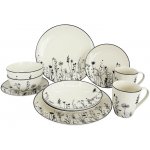 by inspire porcelánová souprava Linea Garden černý dekor 10 ks – Hledejceny.cz
