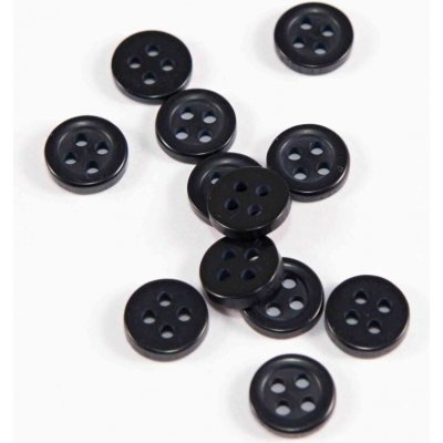 Dírkový knoflík - černý - průměr 0,9 cm – Hledejceny.cz