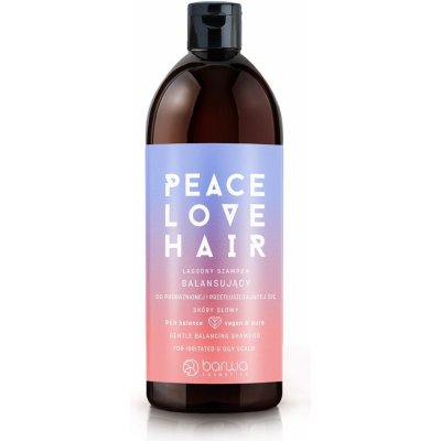 Barwa Peace Love Hair jemný vyrovnávací šampón na podráždenú a mastnú pokožku hlavy 480 ml