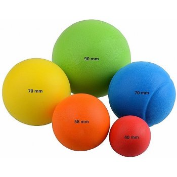 Molitanový softový míček 40 mm celohladký Červená