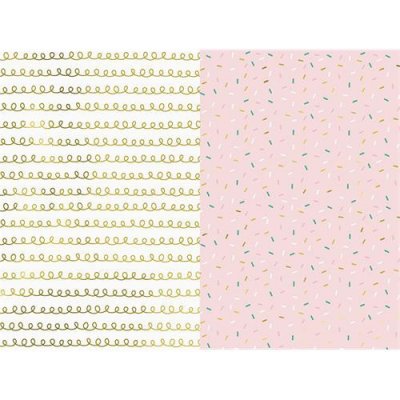 Balící papír růžový a bílý 70 x 200 cm - 2 ks – Zboží Mobilmania