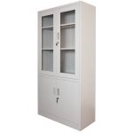 ZLKL Kancelářská kovová skříň poloprosklená 1850 x 900 x 400 mm – Zboží Mobilmania