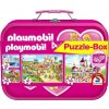 Puzzle Schmidt Playmobil 4v1 v plechovém kufříku 60,60,100,100 dílků